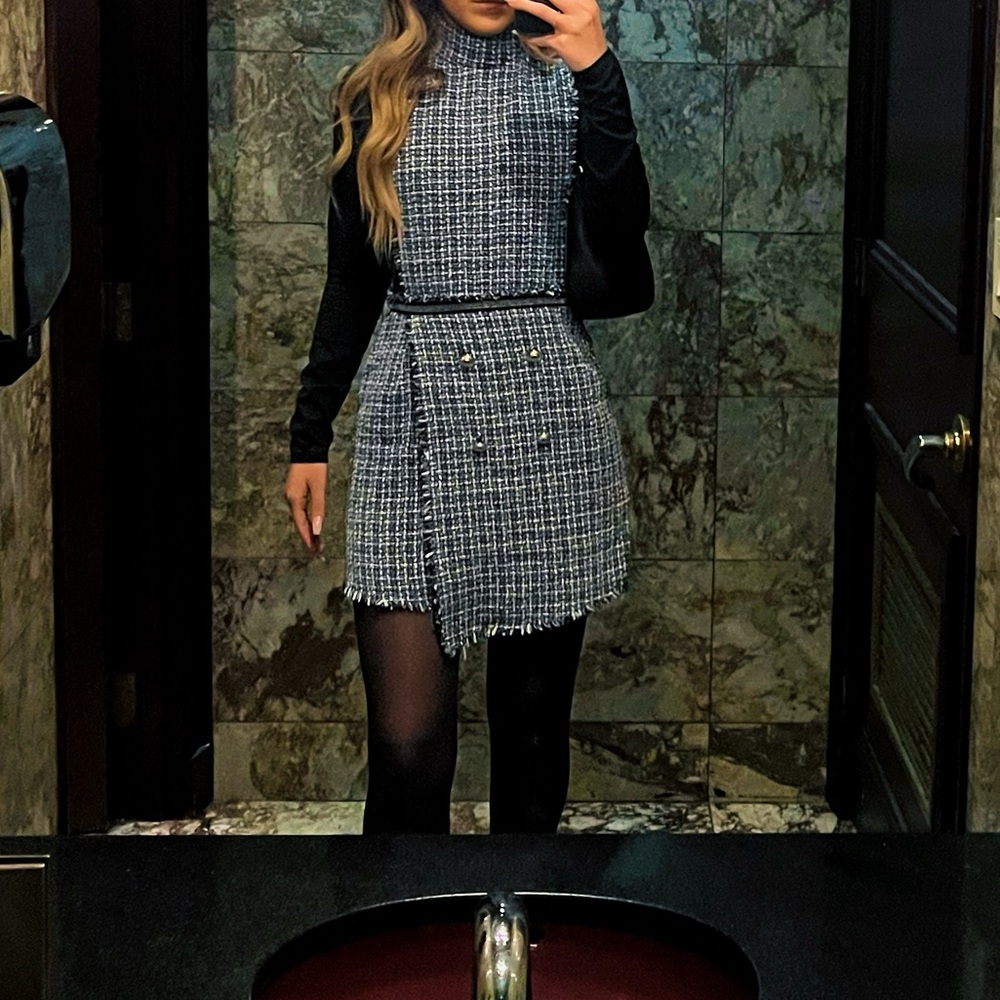 Tweed Sleeveless Dress